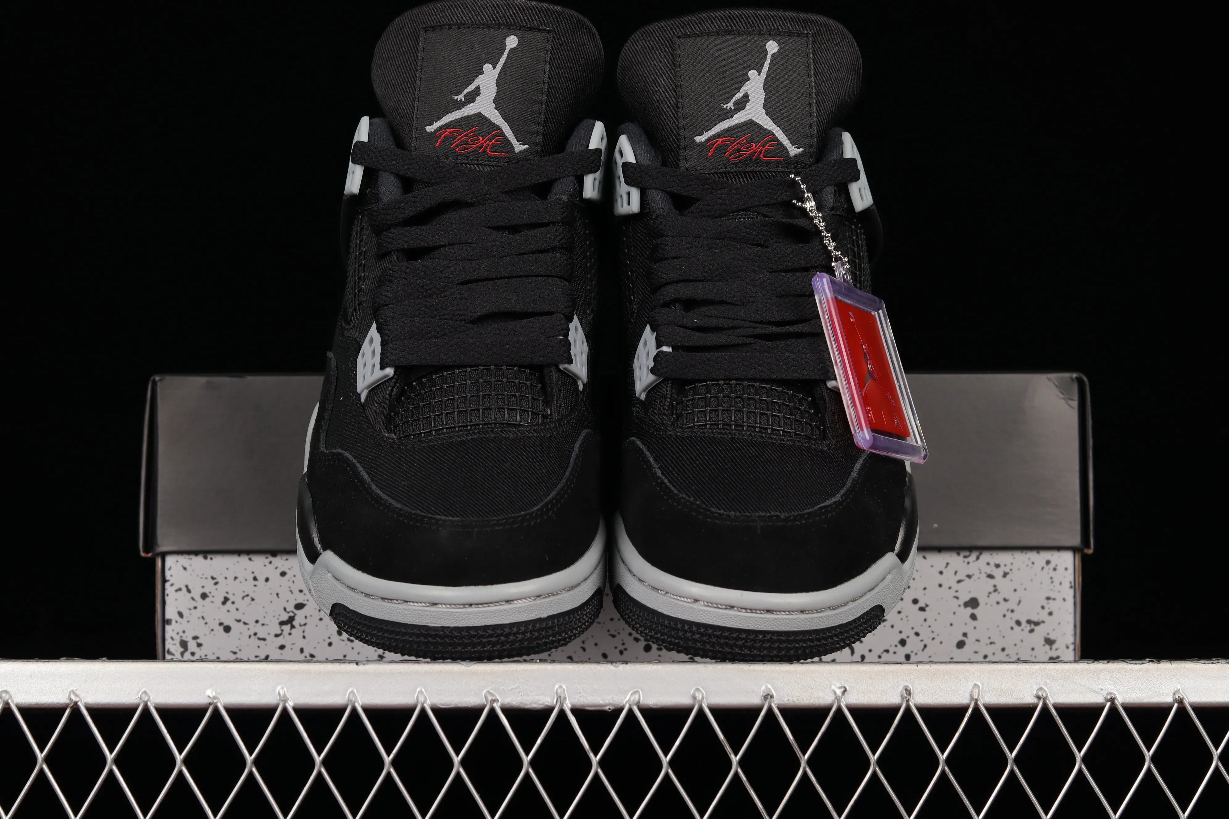 All categories Air Jordan Jordan series basketball shoes Air Jordan 4 L version Air Jordan 4 Retro "Olive Canvas" AJ4 Joe 4 black and gray denim DH7138-006